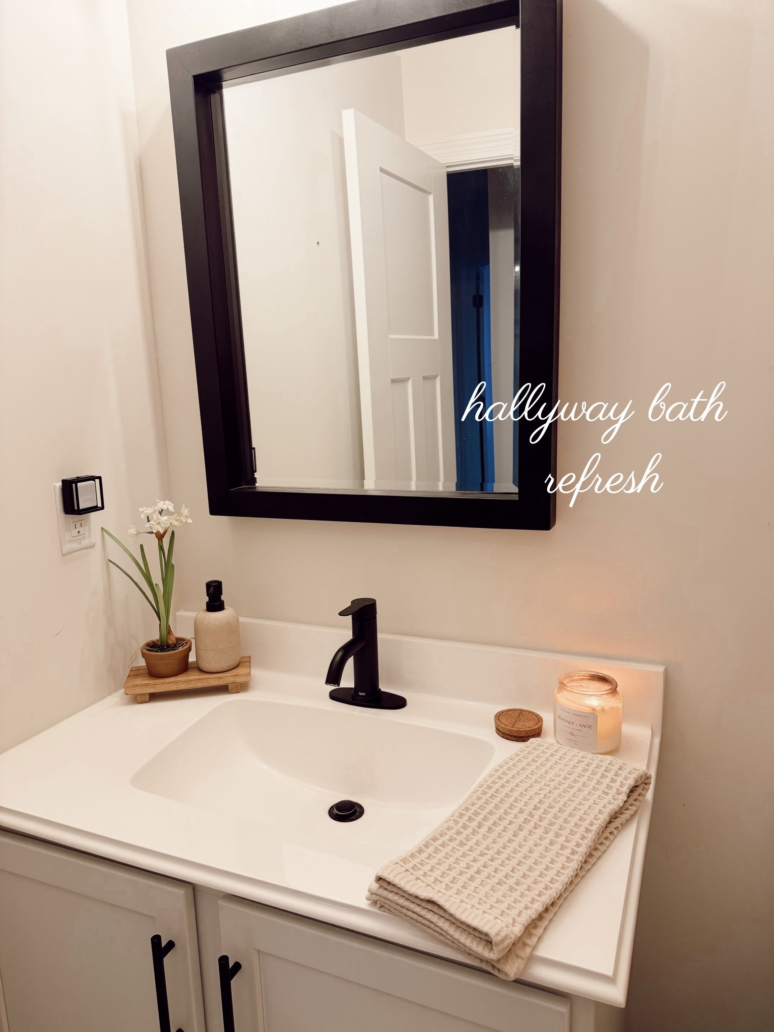 neutral bathroom refresh | modern organic home decor | hallway bathroom decor 

#LTKU #LTKHome
