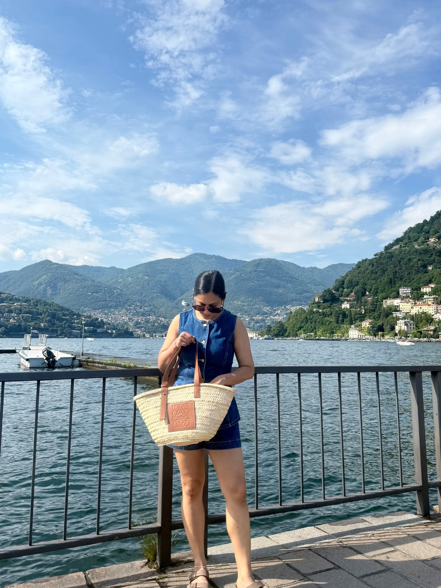 Denim sets 🫶🏽 
Bag is Loewe! 
#lakecomo

#LTKTravel #LTKPetite