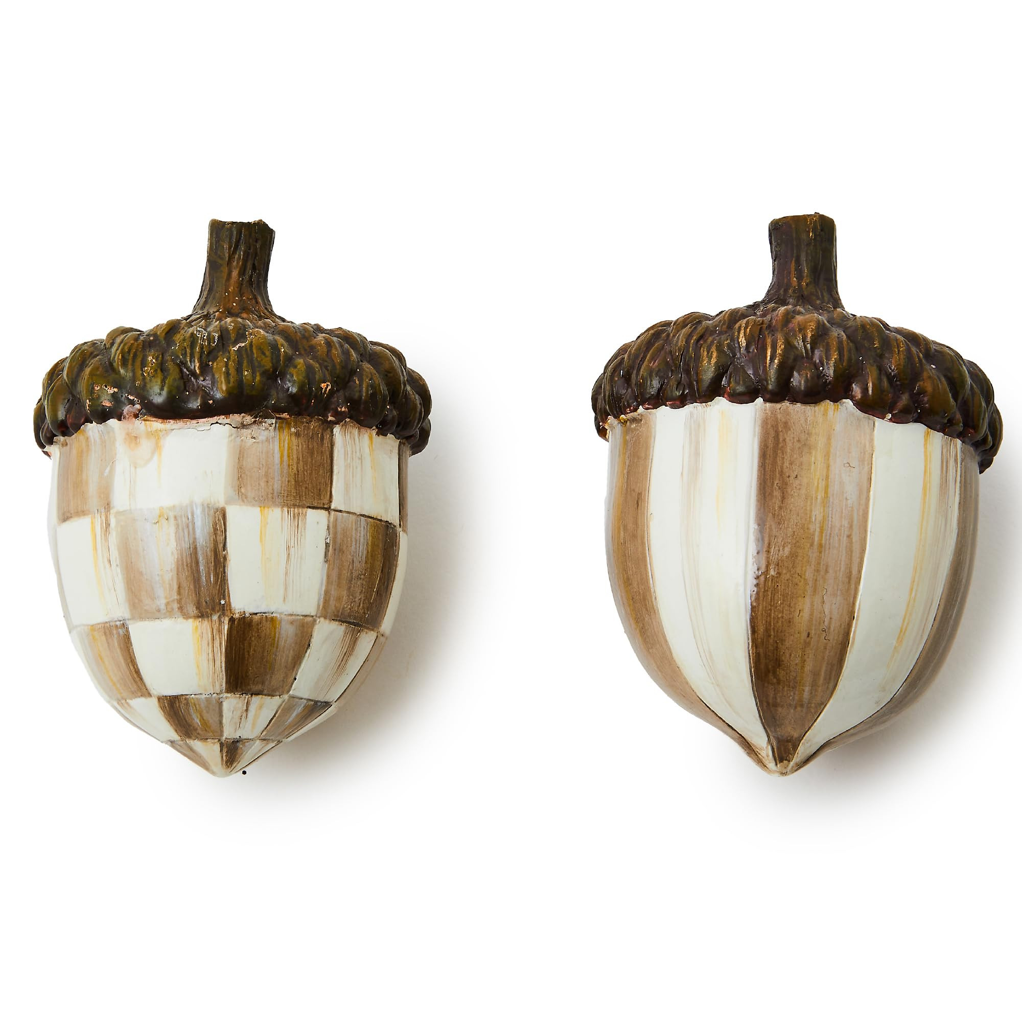 MACKENZIE-CHILDS Decorative Acorns, Resin Acorn Fall Decor for Kitchen and Home, Set of 2, Brown-... | Amazon (US)