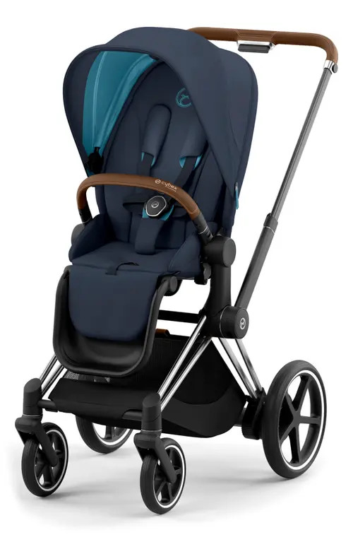 CYBEX e-Priam 2 Electronic Stroller with All Terrain Wheels in Nautical Blue at Nordstrom | Nordstrom
