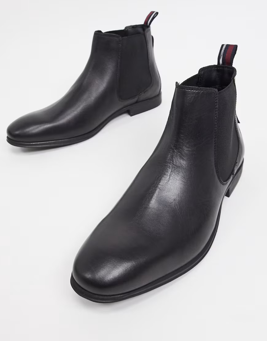 Ben Sherman - Chelsea boots van zwart leer | ASOS (Global)