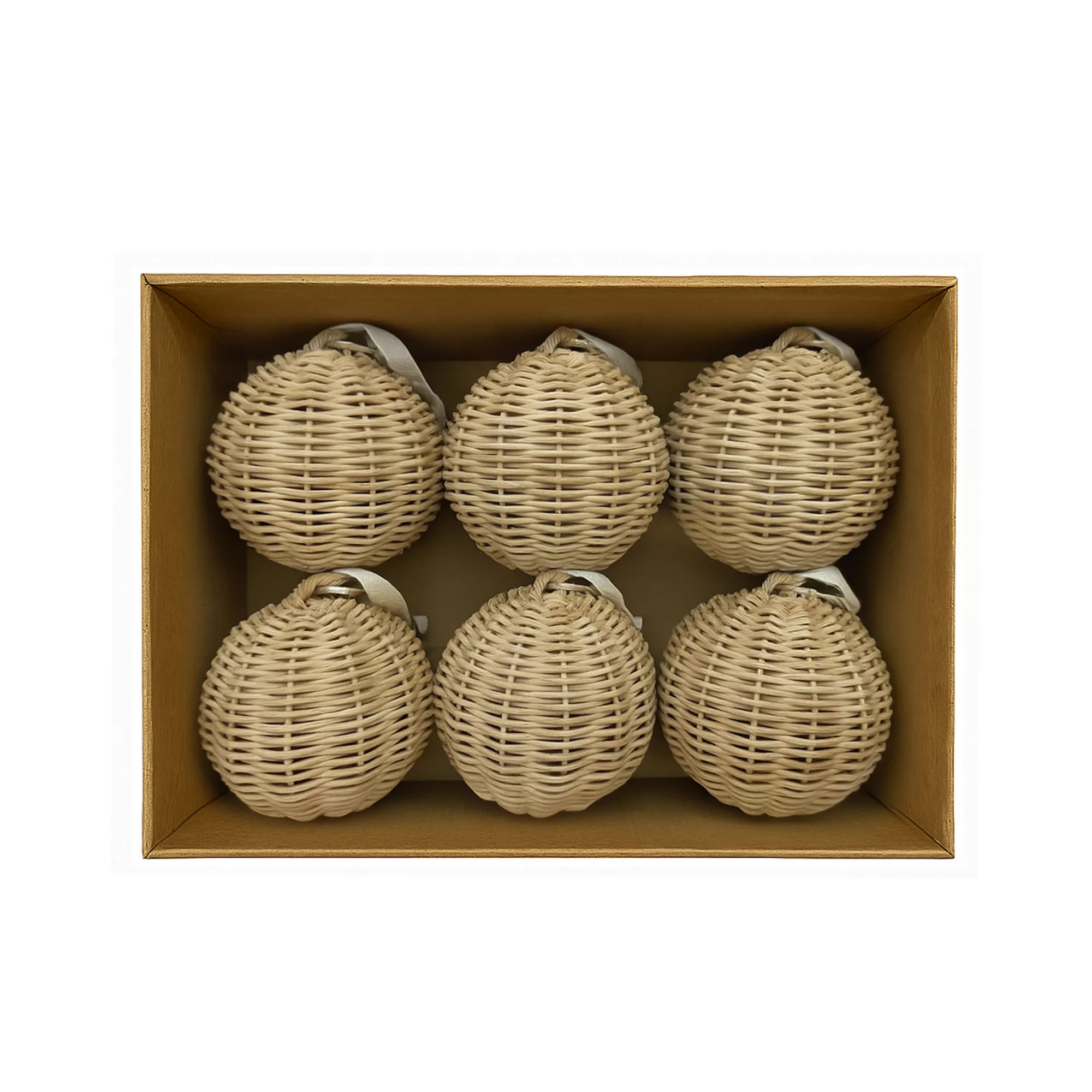 St. Nicholas Square® Natural Woven Christmas Ornament Set of 6 | Kohl's