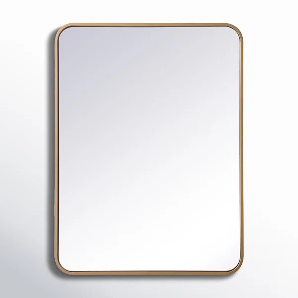 Sabine Metal Rounded Rectangle Wall Mirror | Wayfair North America