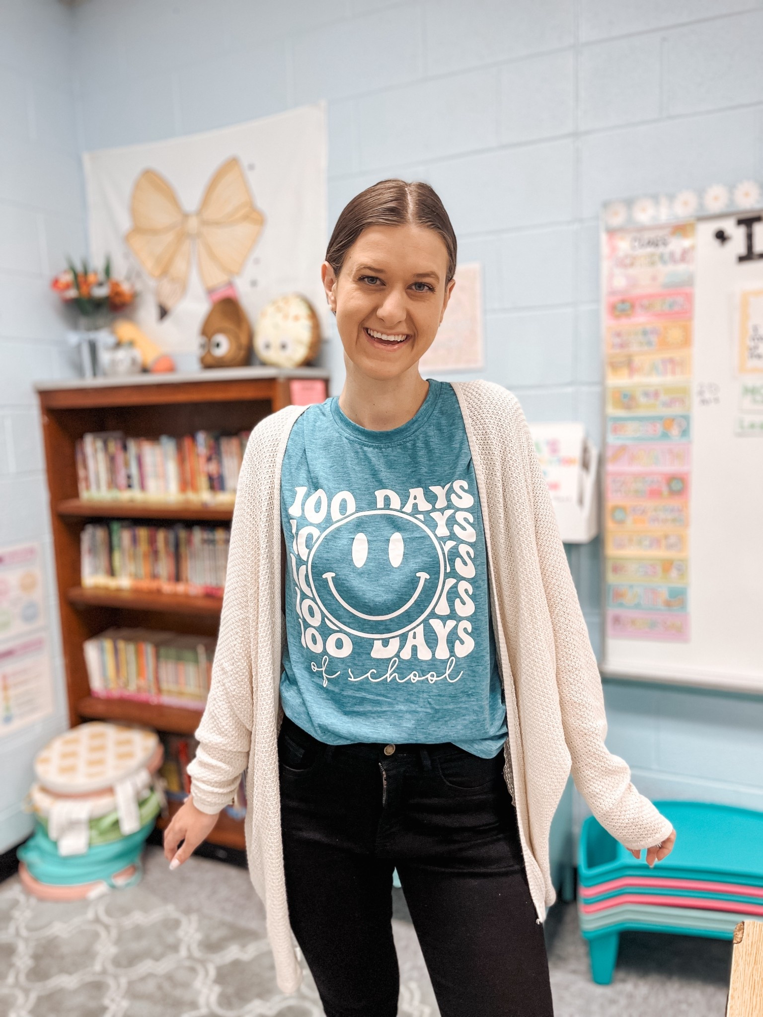 100th day of school teacher t-shirts! Found this cutie shirt on Amazon and it didn’t break the bank! Loving how soft it is too! I’m wearing my normal size small! 

#LTKSeasonal #LTKWorkwear #LTKootd