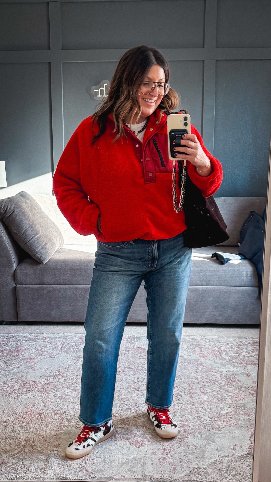 Anrabess fleece - XL
Madewell slim straight jeans - 31
Adidas sneakers
Madewell Tote
@adidas @Madewell

#LTKOver40 #LTKMidsize #LTKSaleAlert