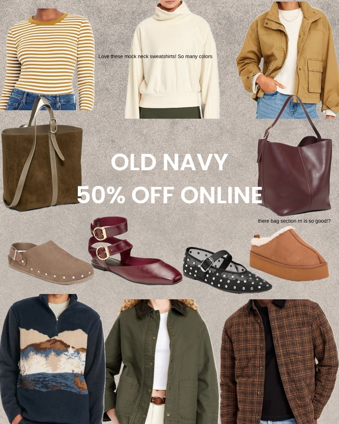 OLD NAVY | 50% off online right now! Some super cute deals. Items reminding me of a lot of higher end stores ✨

#LTKFindsUnder50 #LTKSaleAlert #LTKStyleTip