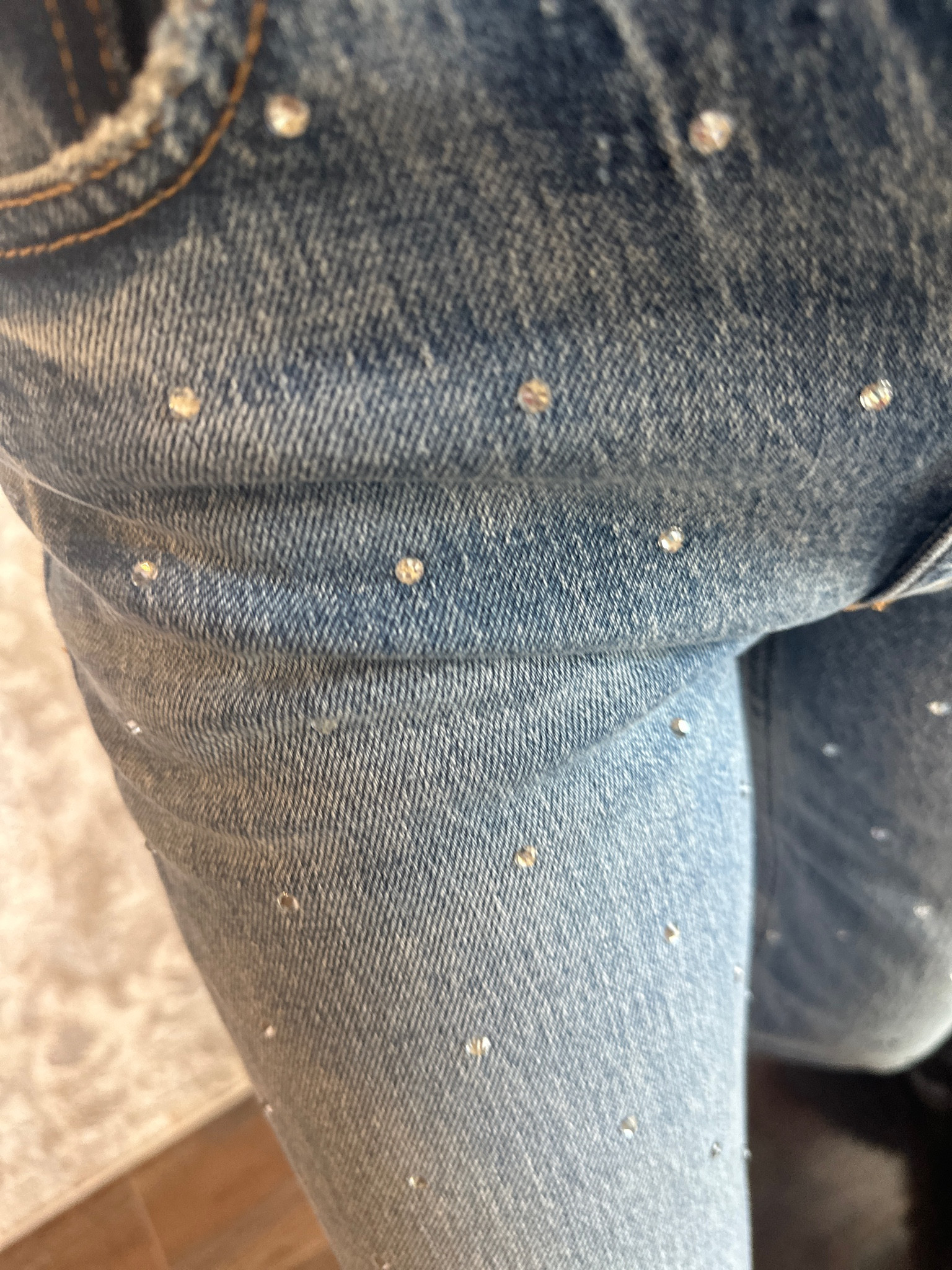 These sparkly jeans make me feel holiday festive! I am wearing a size 25 

#LTKover40 #LTKHoliday #LTKstyletip