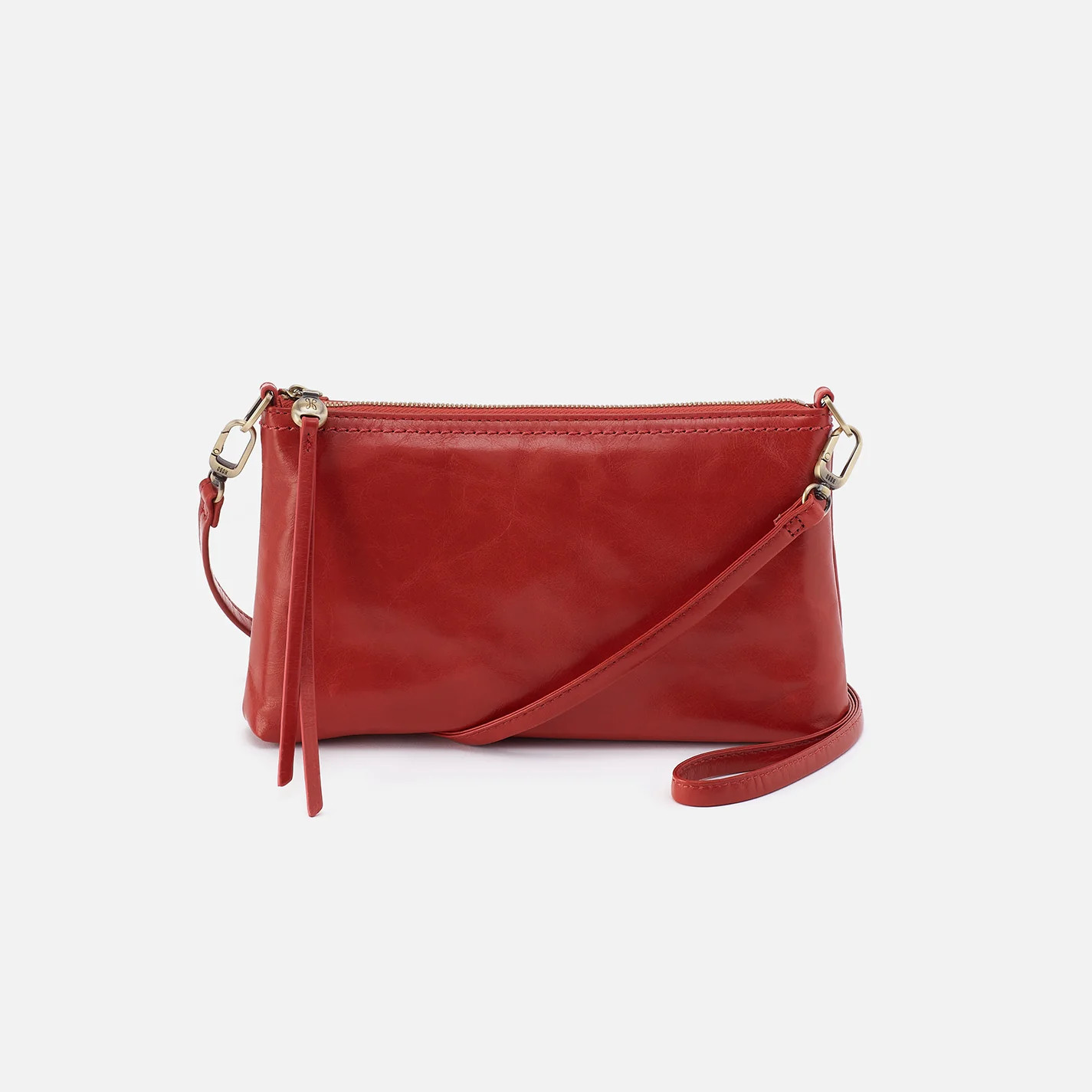 Darcy Crossbody In Polished Leather - Brick | HOBO Bags
