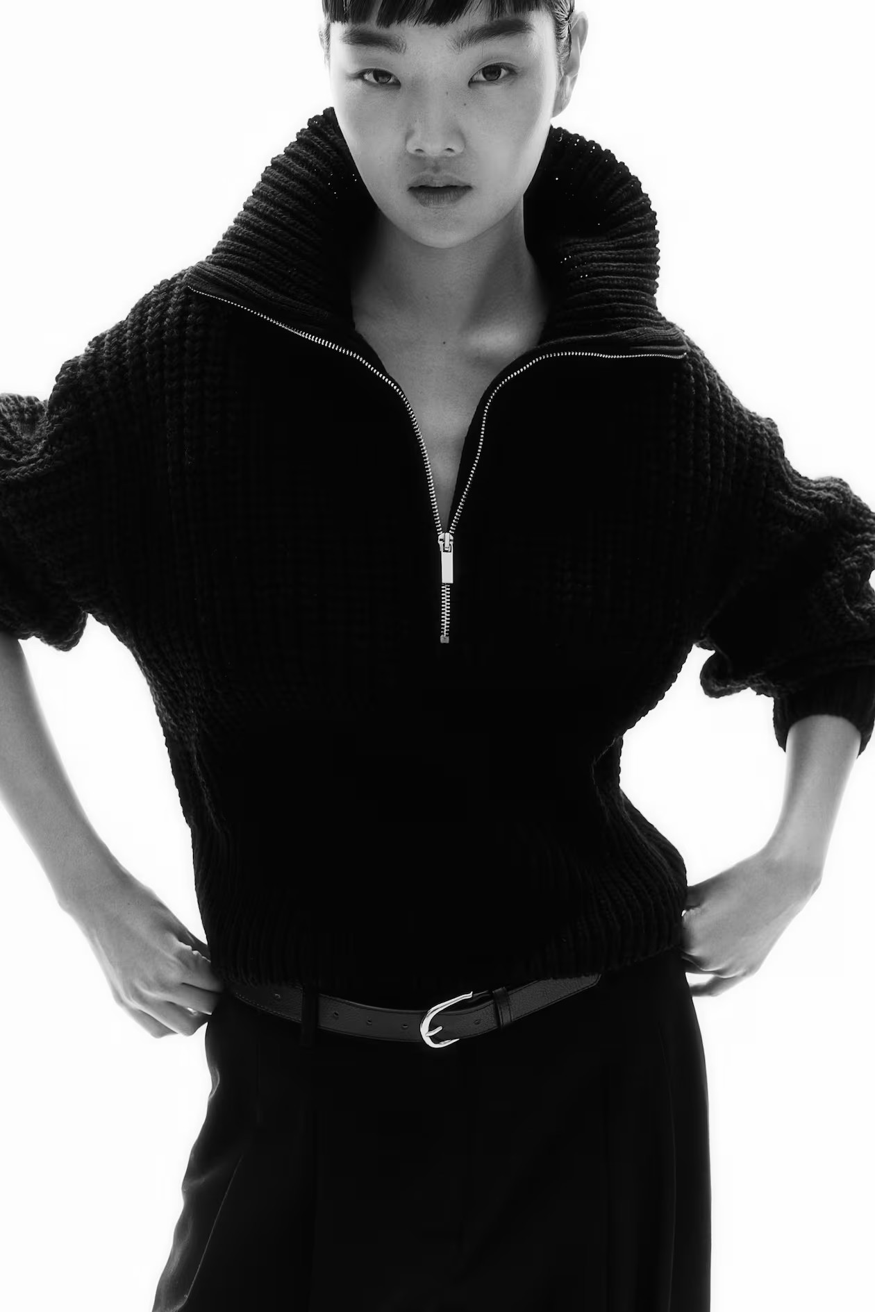 Chunky-knit zip-top jumper | H&M (UK, MY, IN, SG, PH, TW, HK)