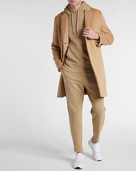Solid Camel Wool-Blend Topcoat | Express