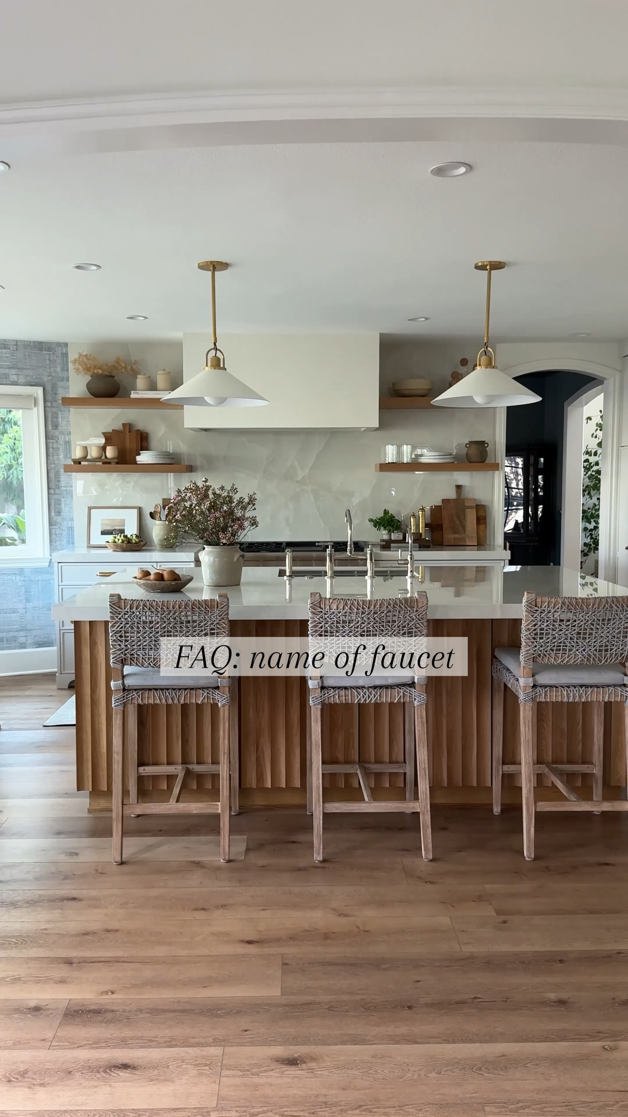 Kitchen, design, white pendant, lights, bridge faucet, kitchen, faucet, wood, cutting board, vase, bowls, plates, glasses, Amazon, Visual Comfort, kitchen, lighting canisters

#LTKsalealert #LTKhome #LTKMostLoved