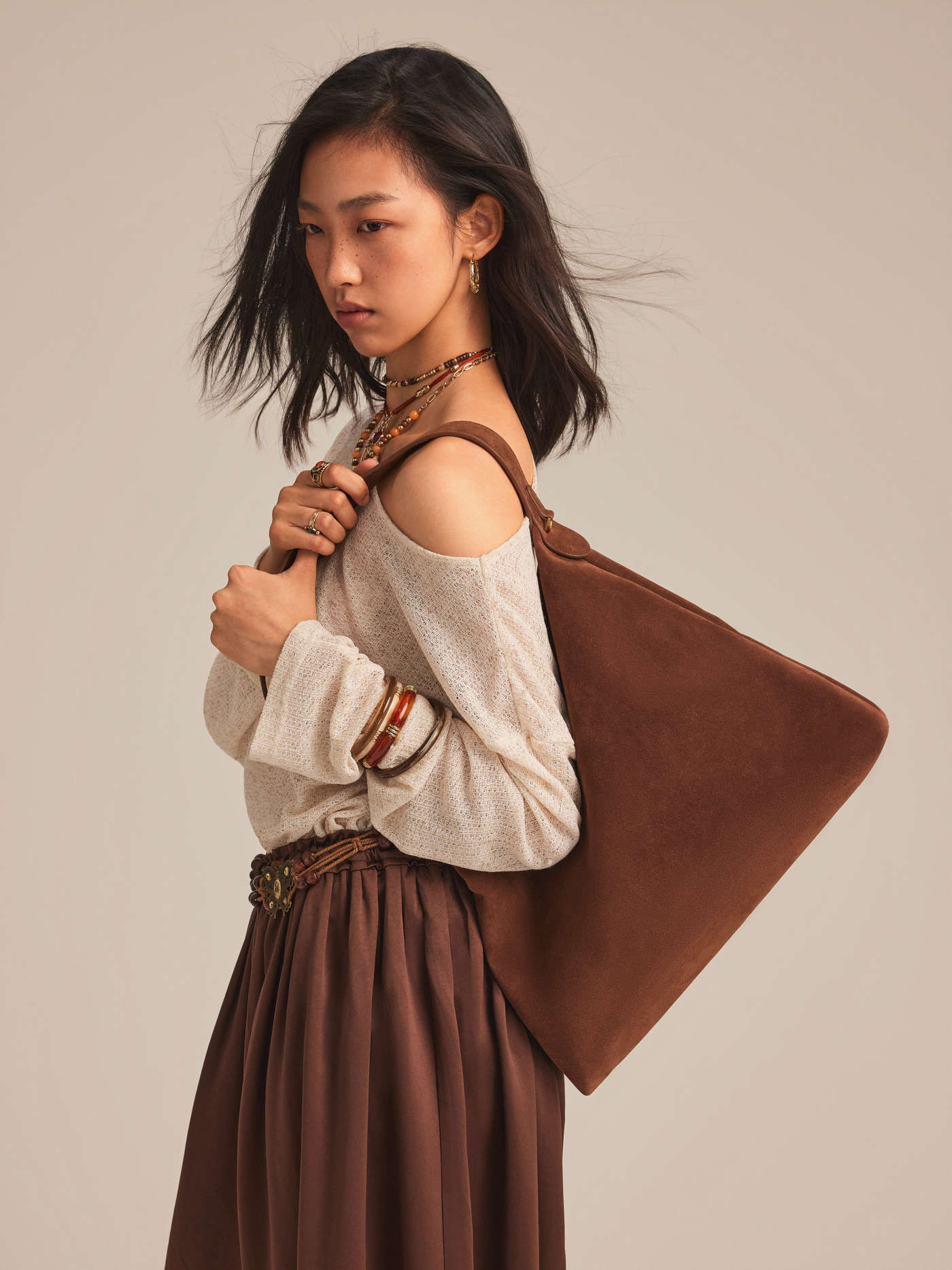 Suede FAUX SUEDE TOTE BAG For Daily Casual Date Coffee Shop Work | Cider