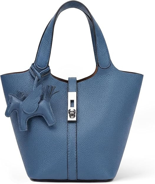 Tote Bag for Women Vegan Leather Bucket Purse for Women Top Handle Handbag Shoulder Bag with Deta... | Amazon (US)