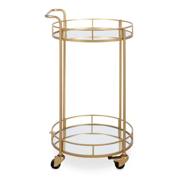 Askerby 2 Shelf Round Rolling Bar Cart | Wayfair Professional