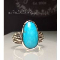 Turquoise Ring/Natural Ring/Handmade Ring./Handmade Silver Ring/Gift For Her/Large Ring/Free Us Ship | Etsy (US)