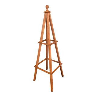 Leisure Season 53 in. Woode Medium Obelisk Trellis OTM1853 - The Home Depot | The Home Depot