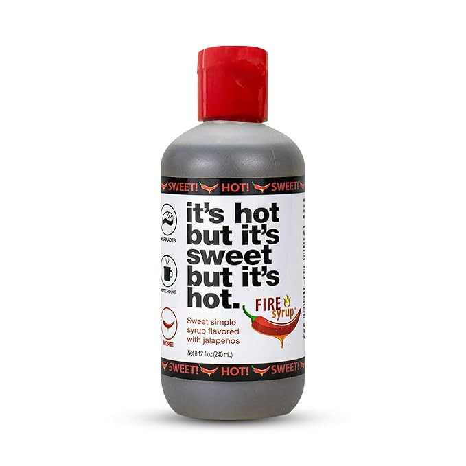 FIRE SYRUP - Jalapeno Infused Simple Syrup For Cocktails - It's hot but it's sweet but it's hot! ... | Amazon (US)