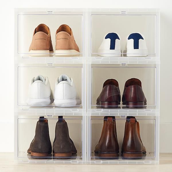 Best Value Case of 6 X-Large Drop-Front Shoe Box Translucent | The Container Store