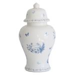 Springtime Toile Ginger Jars in Blue | Lo Home by Lauren Haskell Designs