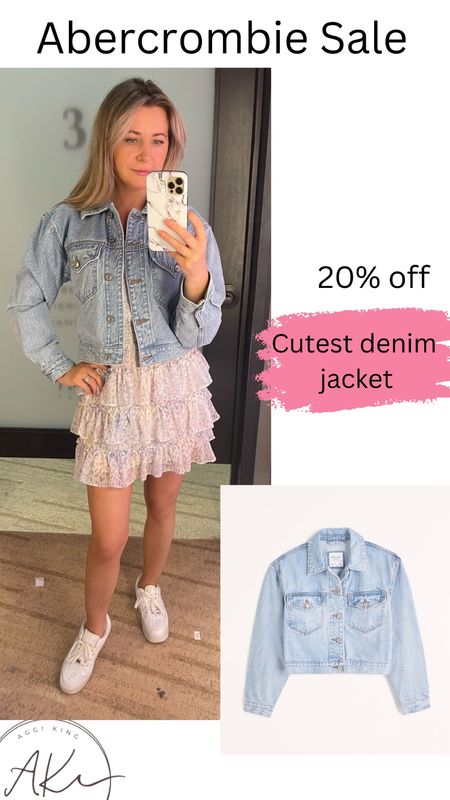 Obsessed with this cropped jacket! 
Included in 20% off sale 

#abercrombie #abercrombiesale #denim #denimjacket #croppedjacket 

#LTKFind #LTKstyletip #LTKGiftGuide