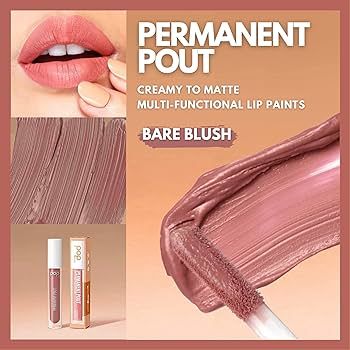 Permanent Pout Bare Blush | Long Lasting Liquid Lipstick, Liquid Lip Colour, Kiss-proof Water-pro... | Amazon (US)