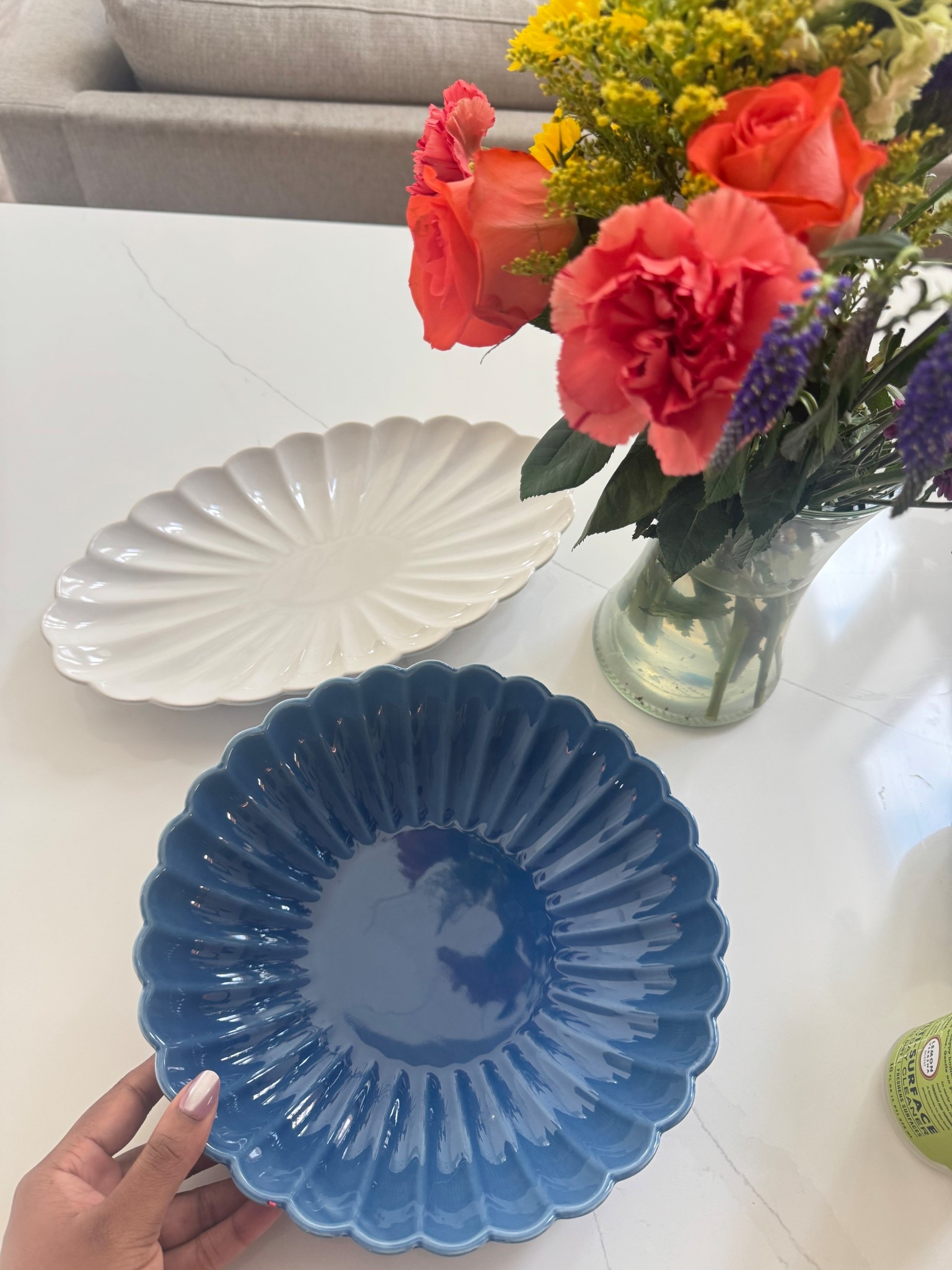my new serving bowl & plate for hosting!! Love 