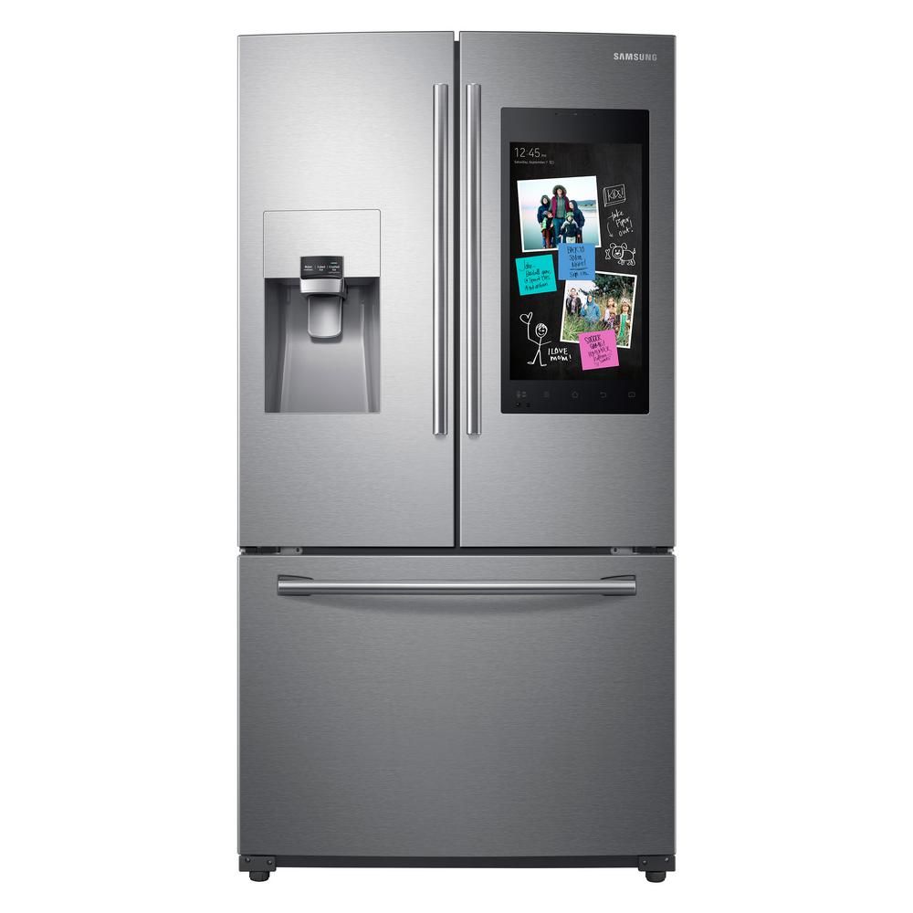 24.2 cu. ft. Family Hub French Door Smart Refrigerator in Stainless Steel | The Home Depot
