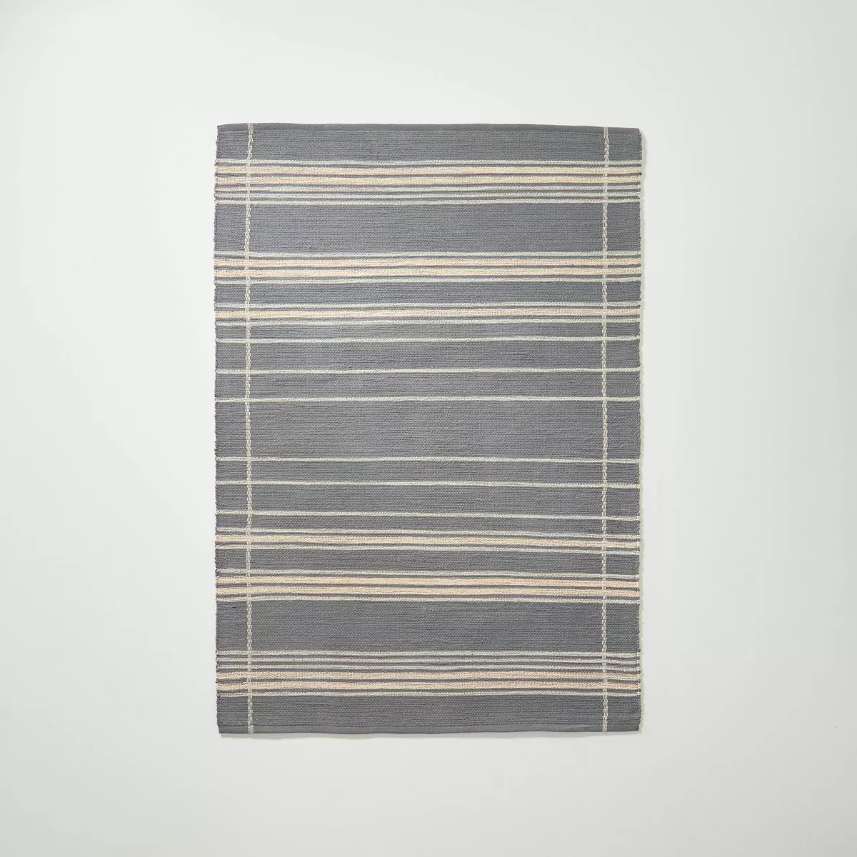 Wool Blend Variegated Stripe Area Rug Dark Gray - Hearth & Hand™ with Magnolia | Target