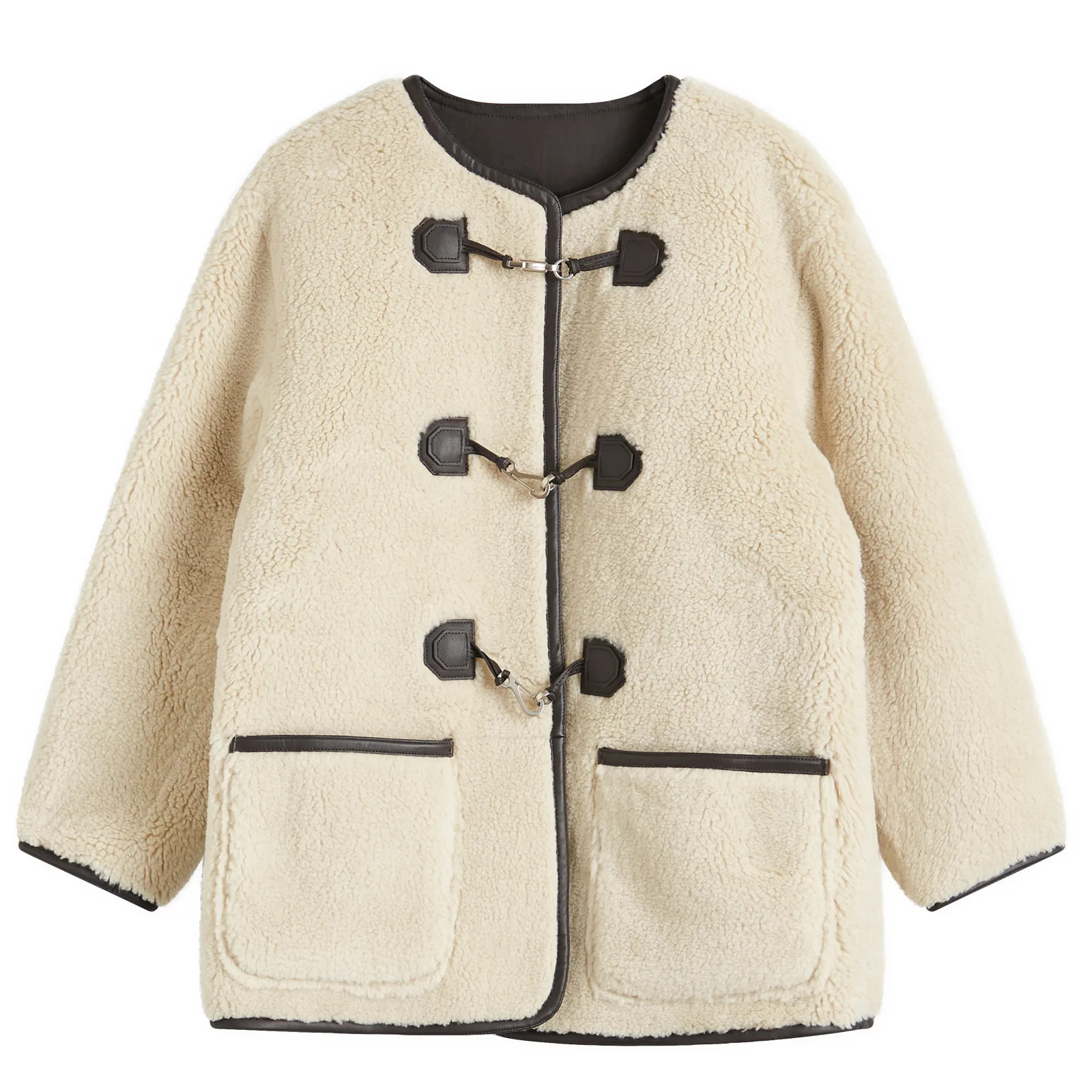DUNST Buckled Shearling Jacket | END. Clothing