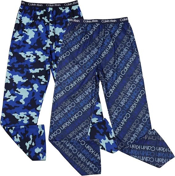 Calvin Klein Kids Boys' Super Soft Brushed Micro Pajama Pant 2-Pack | Amazon (US)