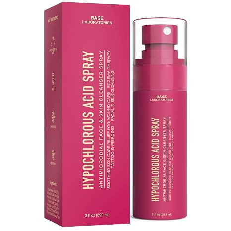 BASE LABORATORIES Hypochlorous Acid Spray for Face & Skin - Travel Size - Facial Toner Spray & Cl... | Amazon (US)