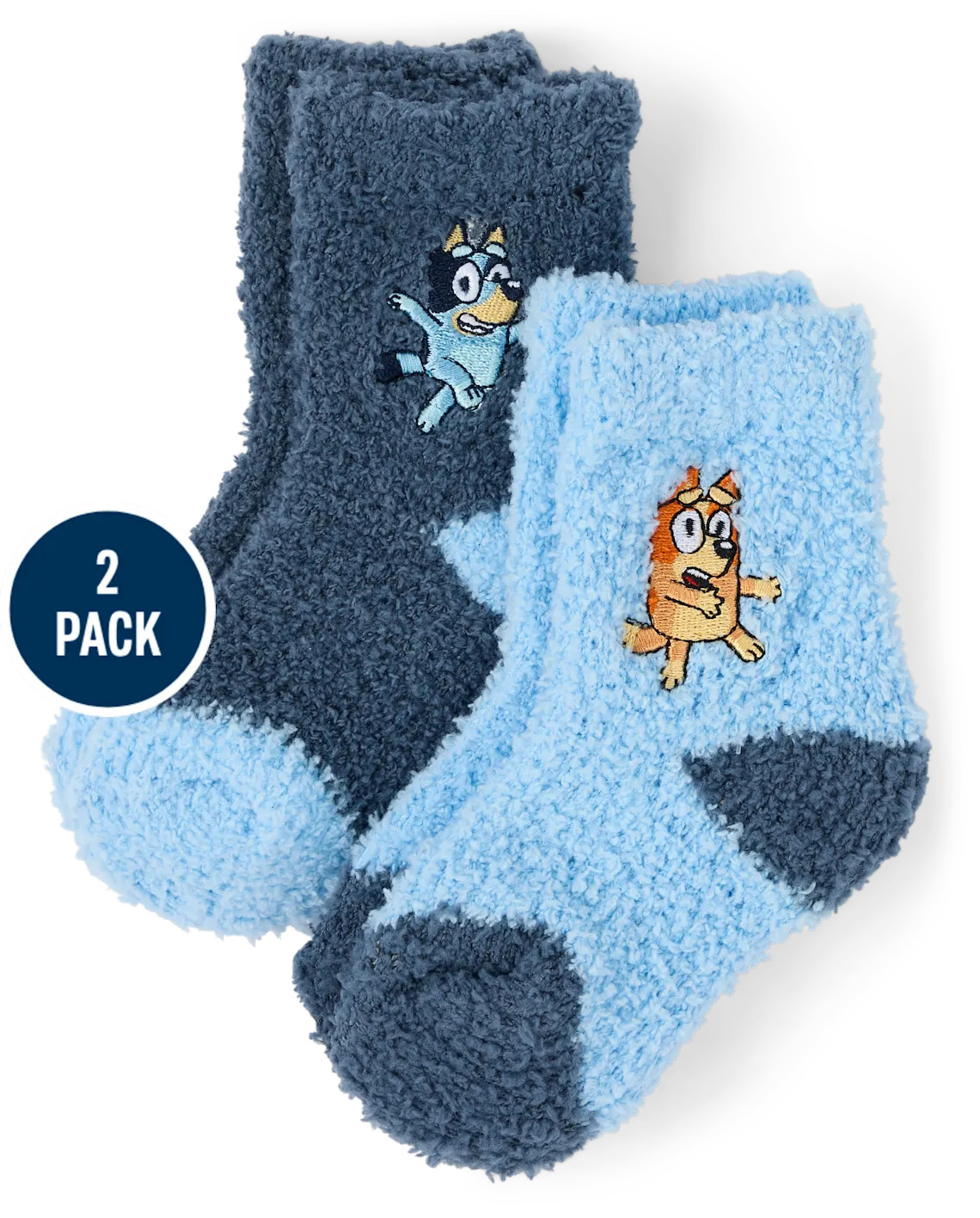 Baby And Toddler Boys Bluey™ Embroidered Cozy Socks 2-Pack - multi | The Children's Place