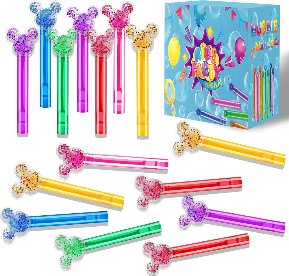 24PCS Glitter Mouse Bubble Wands for Mouse Theme Birthday Party Favors Decorations Supplies Pinat... | Amazon (US)