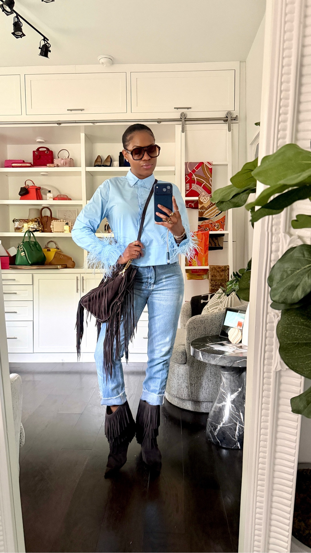 Pairing blue and brown on a Monday #ootd 

#LTKStyleTip #LTKShoeCrush #LTKOver40