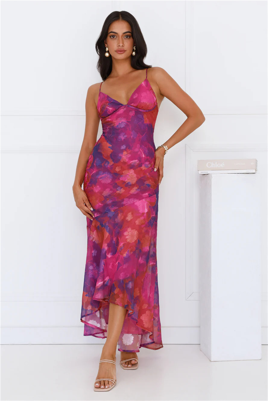 Pretty Aesthetics Maxi Dress Purple | Hello Molly (US)