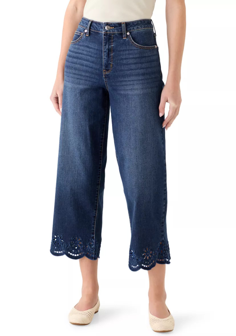 Women's Scallop Hem Cropped Jeans | Belk