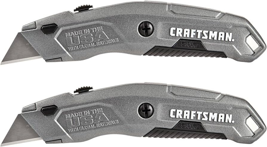 CRAFTSMAN Utility Knife, Quick Change, Retractable, 6 Blade, 2-Pack (CMHT10588) | Amazon (US)