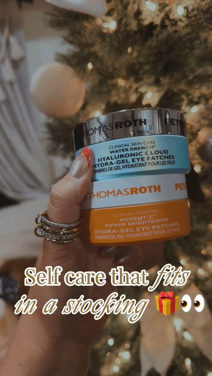 Holiday glow starts at the eyes ✨ These under eye patches are my go to for de puffing, hydrating, and brightening tired eyes and they make the cutest stocking stuffer 🎁💖 under-eye gel patches for puffiness and dark circles | holiday beauty gift guide for her | stocking stuffers she’ll actually use | skincare gifts for women | luxury eye care stocking stuffer ideas | aesthetic self-care gifts for her | winter skincare essentials | viral beauty gift ideas | under-eye skincare must haves | beauty lover gifts under 30 | trendy holiday skincare gifts | pampering gifts for women | eye care gifts for holiday 2025 | holiday glow skincare stocking stuffers | Peter Thomas Roth eye patches gift guide


#LTKdayinmylife #LTKHoliday #LTKGiftGuide