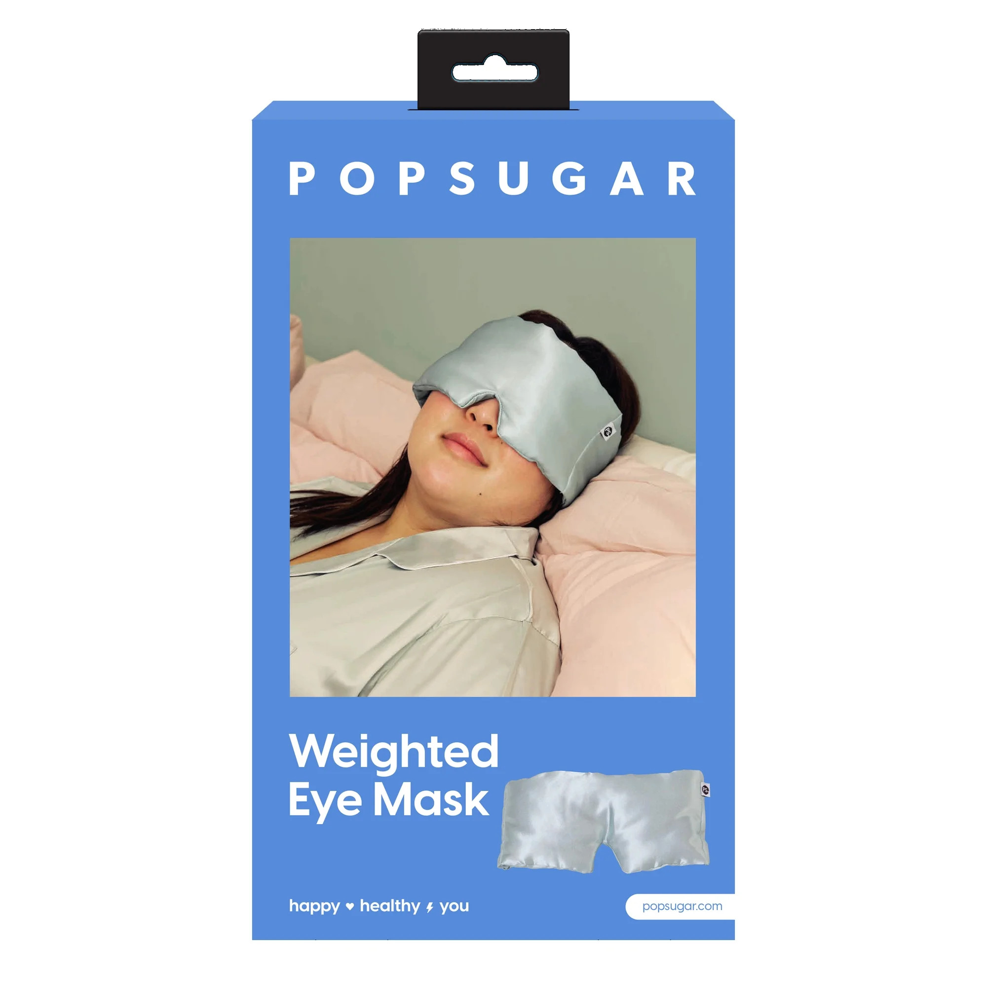 POPSUGAR Weighted Sleep Mask, Silky Soft, Aromatherapy with Lavender and Mint, Sage Green | Walmart (US)