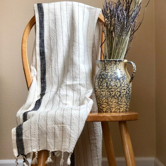 Turkish Peshtemal Bath Towel Handwoven Oversized Linen Cotton | Etsy | Etsy (US)