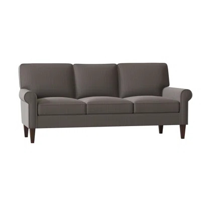 Sofie 84" Rolled Arm Sofa Body Fabric: Zula Charcoal | Wayfair North America