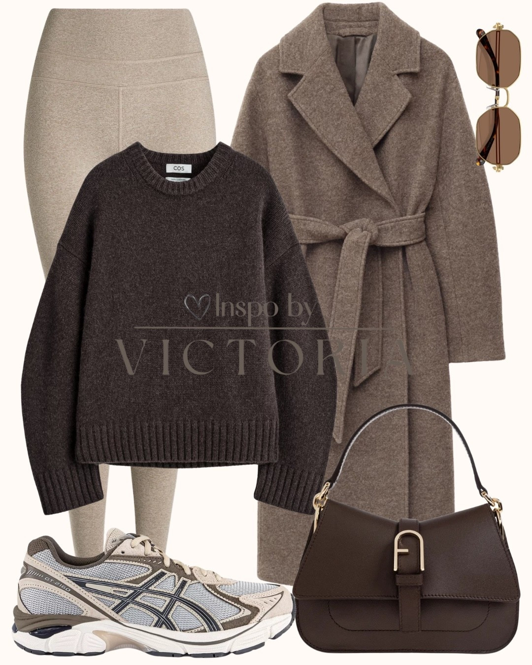 Elevated everyday chic: Perfect for those days when you want to stay comfy but still look put together. Oversized chocolate brown knit + sleek leggings = effortless cool. Paired with trendy Asics sneakers, a classic brown Furla bag, and chic sunglasses for a touch of polish.🤎

#LTKshoeCrush #LTKbagLover #LTKStyleTip

#LTKSeasonal #LTKFindsUnder50 #LTKootd