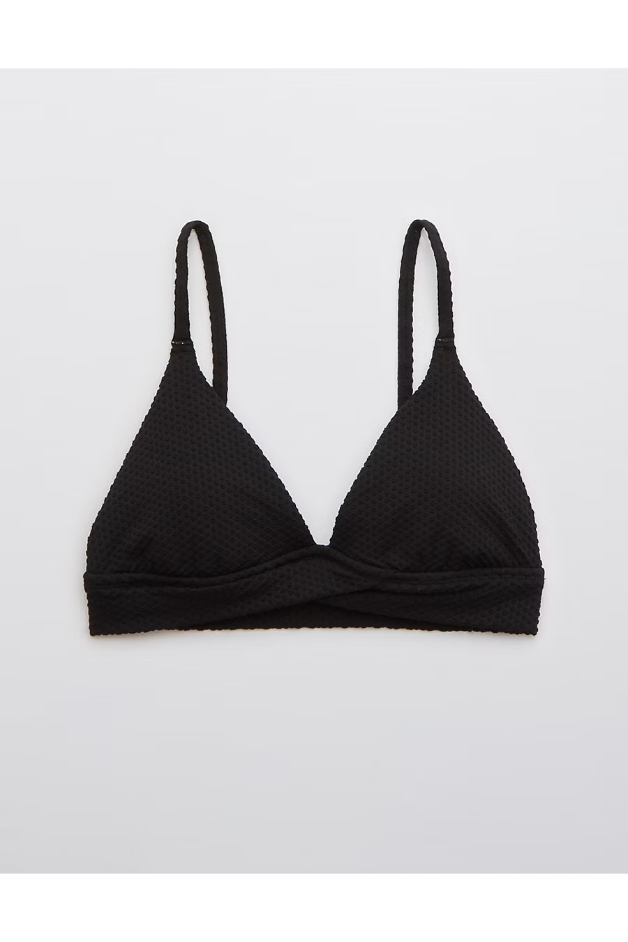 Aerie Jacquard Crossover Triangle Bikini Top | American Eagle Outfitters (US & CA)