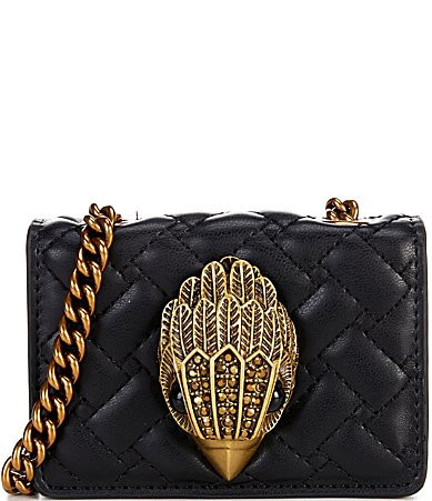 Kurt Geiger London Kensington Signature Eagle Crest Micro Quilted Crossbody Bag - Black | Dillard's