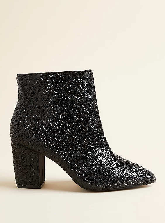 Betsey Johnson Rhinetone Heel Bootie (WW) | Torrid (US & Canada)