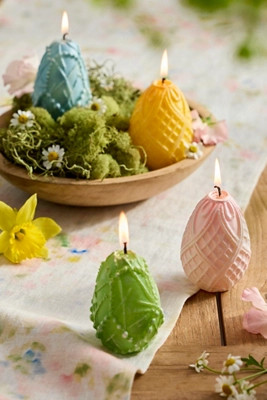 Carved Easter Egg Candle | Anthropologie (US)
