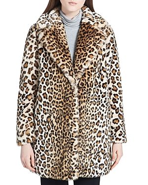 Calvin Klein Faux-Fur Leopard Coat | Bloomingdale's (US)
