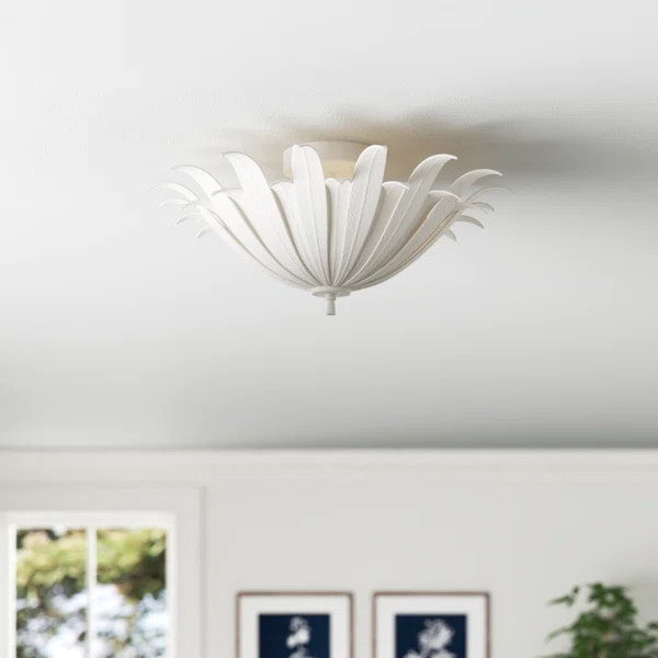 Arela Glass Semi Flush Mount | Wayfair North America