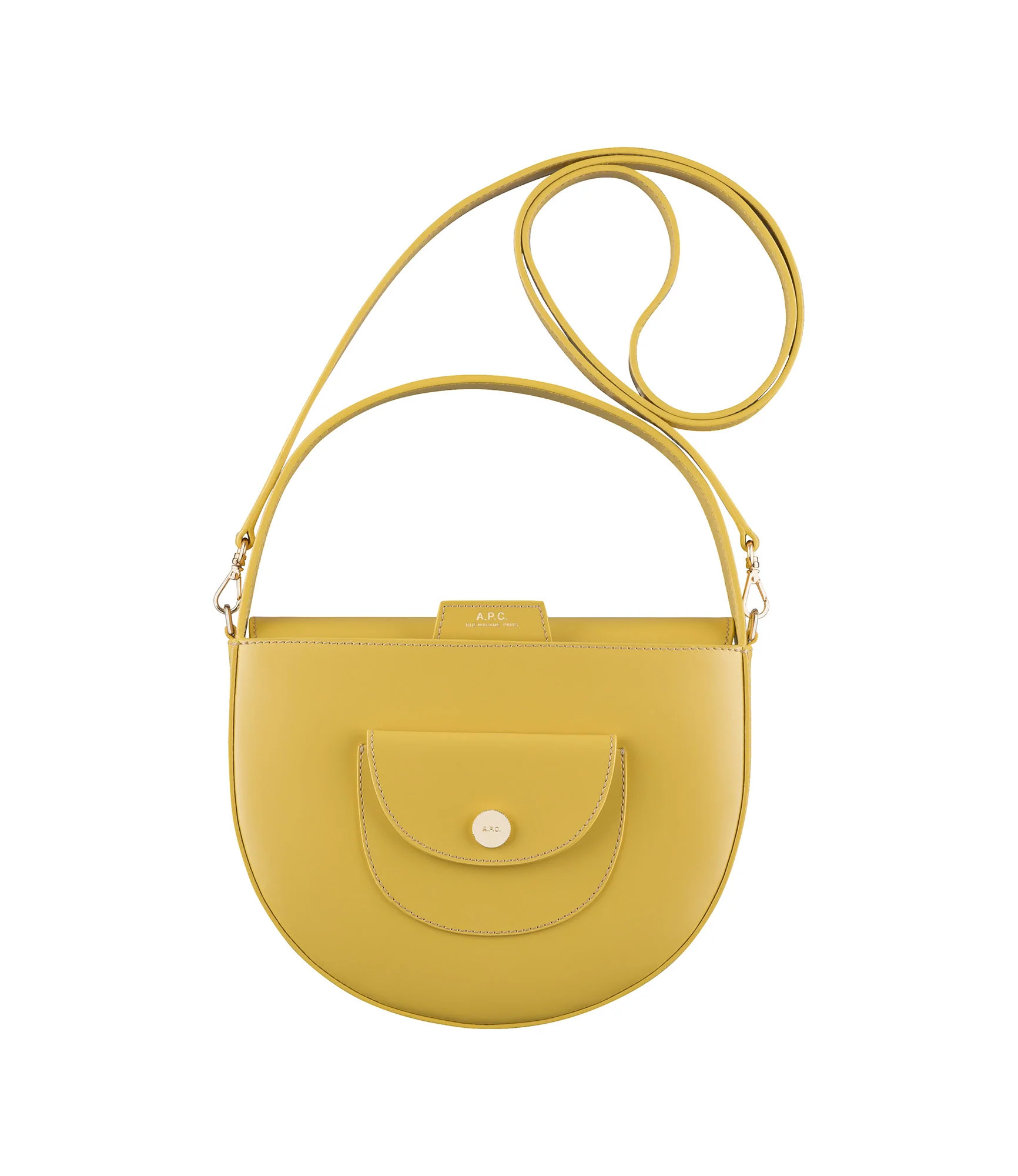 Pocket Small bag | Small semi-circular bag in smooth leather | A.P.C. Accessories | A.P.C. US