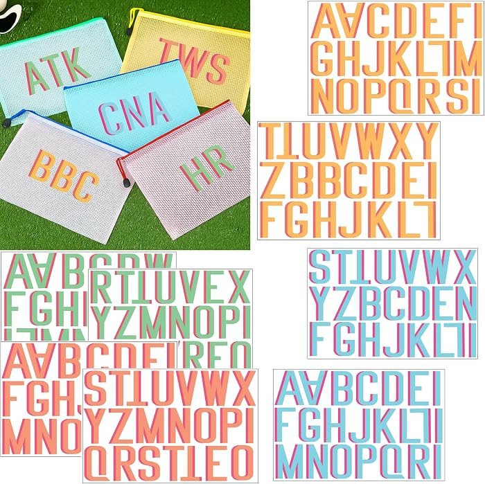 ForraFun 8 Sheet Personalized UV DTF Monogram Sticker,Normal,Muted Pastel | Amazon (US)